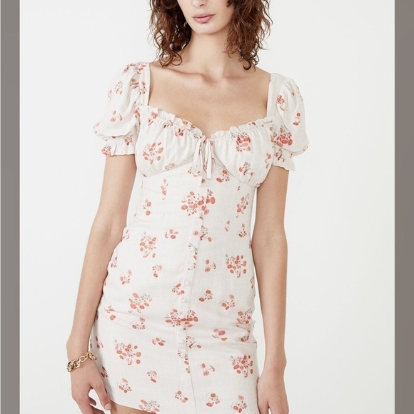 BARDOT Lucinta Floral Ruffles Mini Dress Sz 6 - Picture 9 of 12